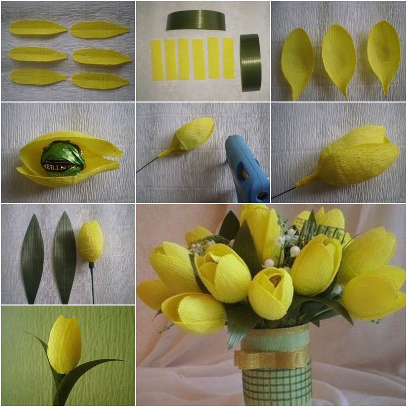 How to DIY Delicate Crepe Paper Tulips