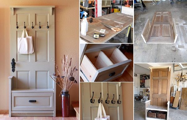 How to DIY Entry Bench from Old Doors