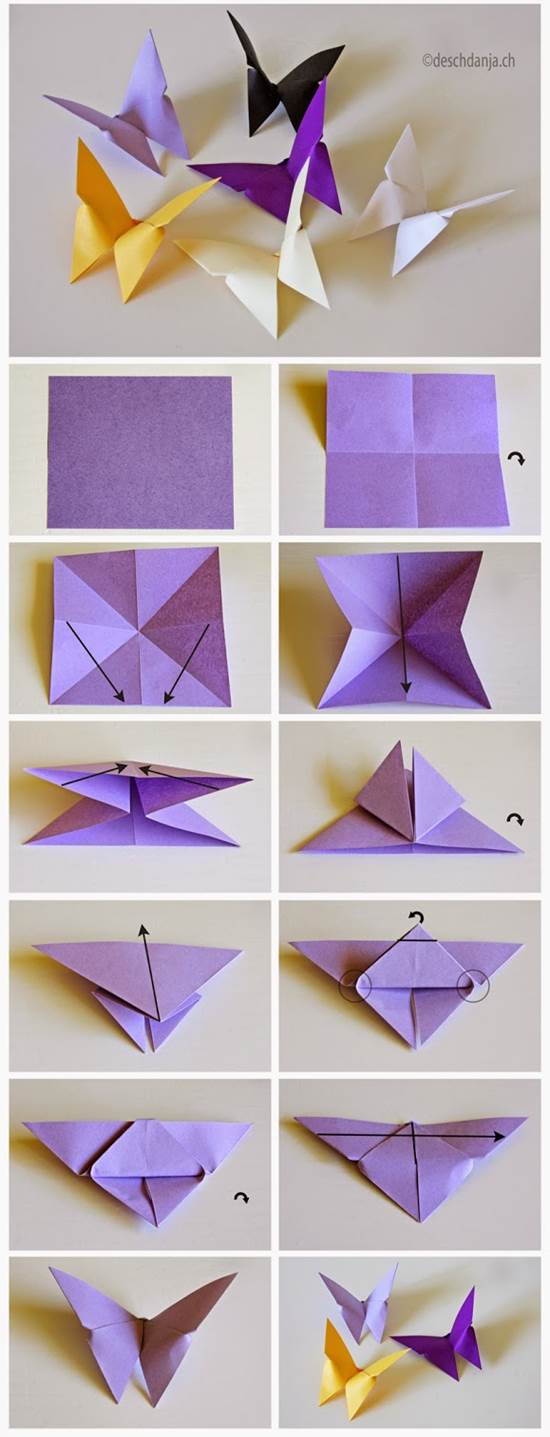 types of butterfly origami