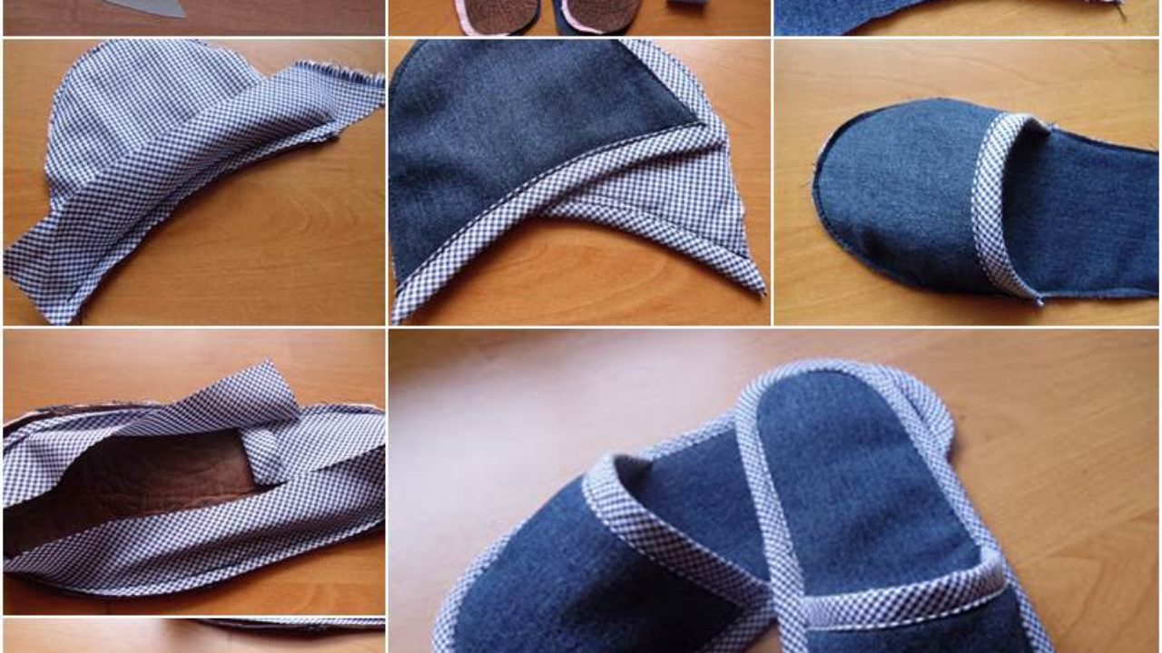 mangfoldighed symptom Erhverv How to DIY Simple Denim Home Slippers