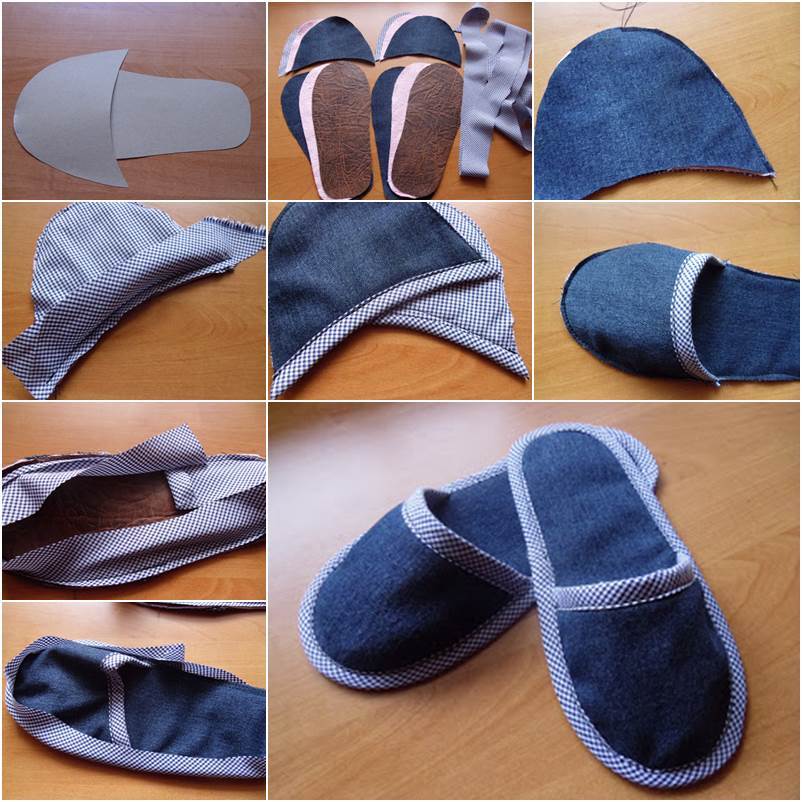 jeans slippers