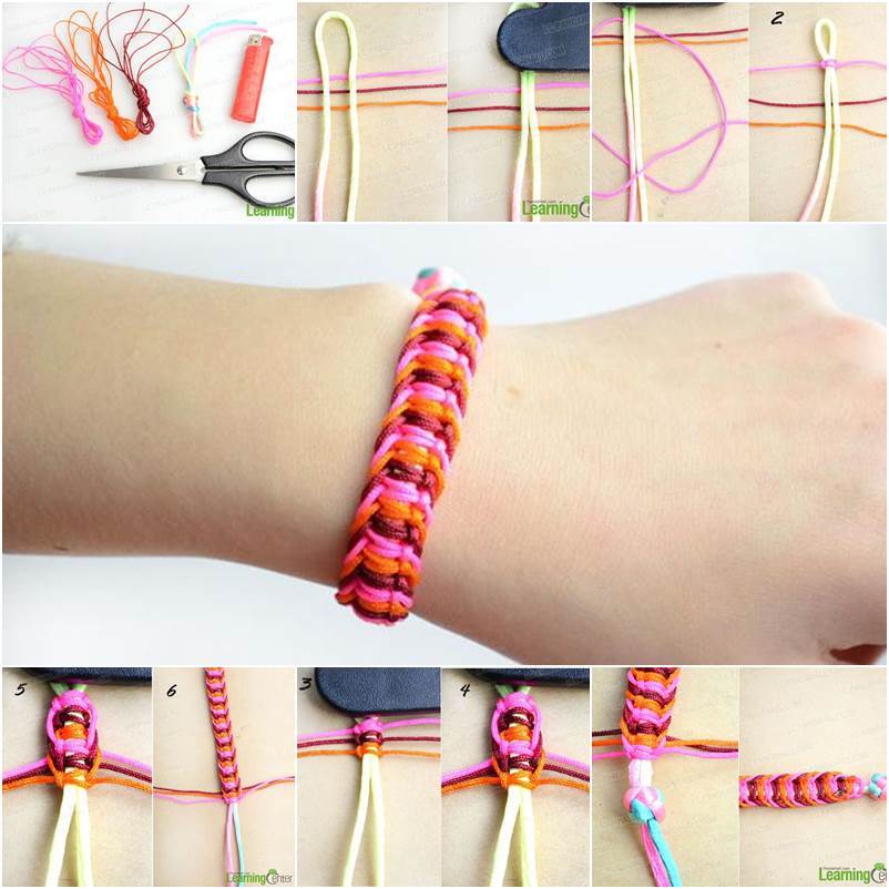 How to DIY Stylish Square Knot Macrame Bracelet