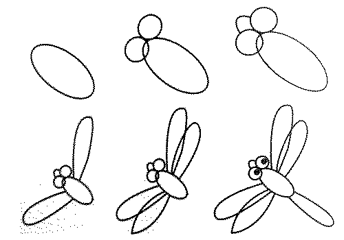 How to Draw Easy Animal Figures in Simple Steps - Dragonfly