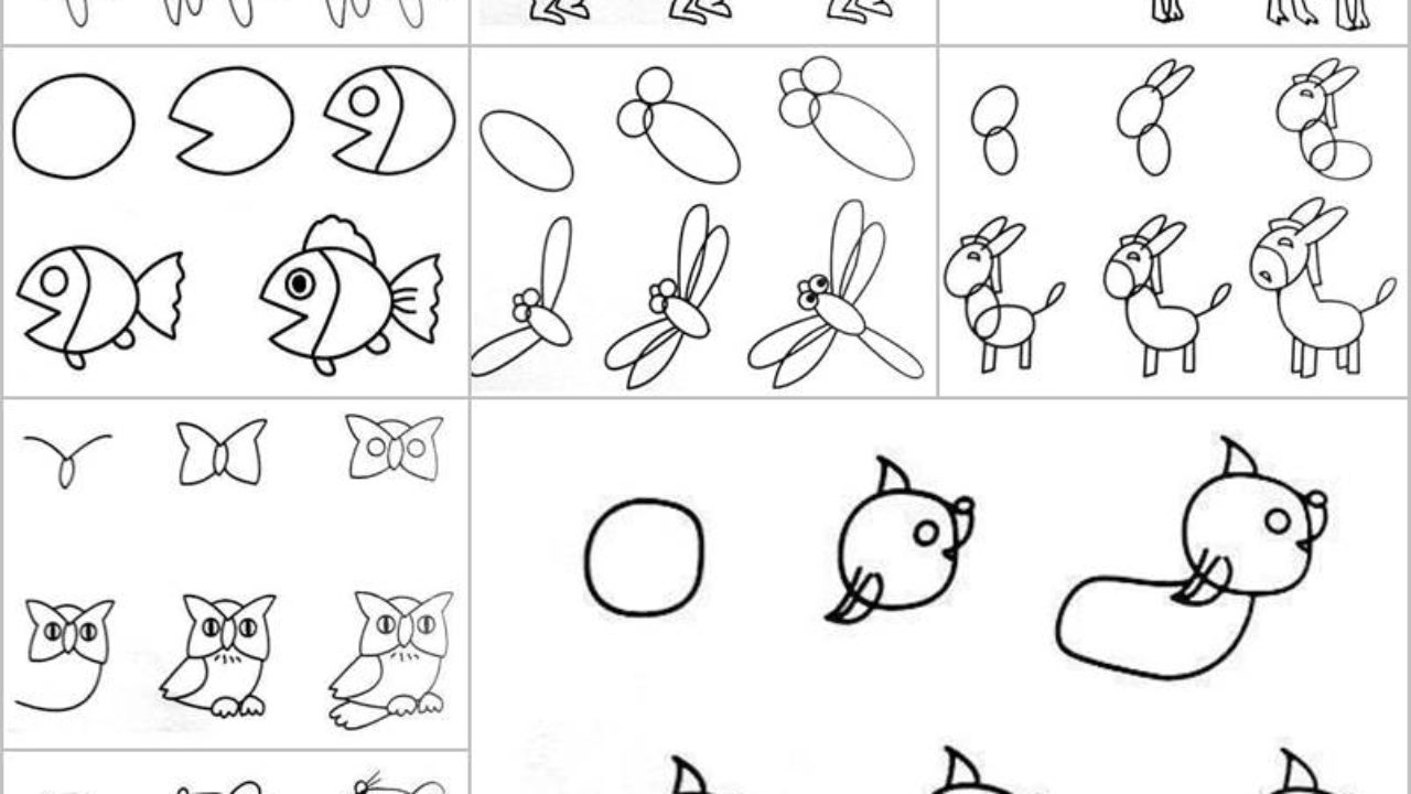 How To Draw Easy Animal Figures In Simple Steps