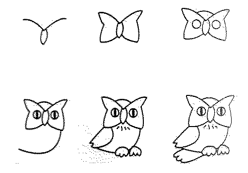 How to Draw Easy Animal Figures in Simple Steps - Owl