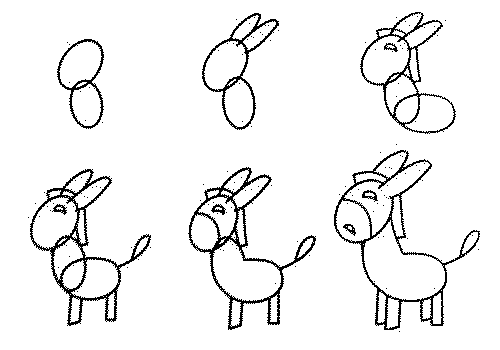 How to Draw Easy Animal Figures in Simple Steps - Horse