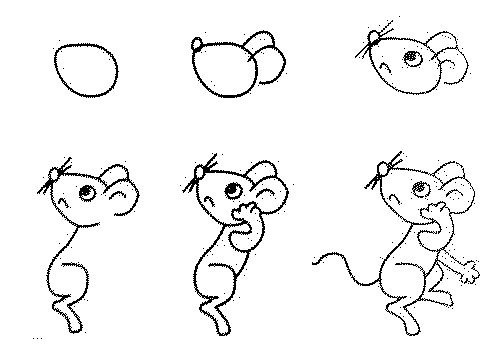 How to Draw Easy Animal Figures in Simple Steps - Mouse