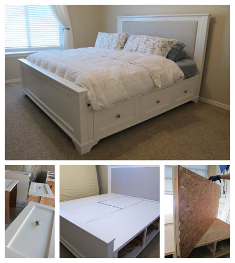 creative ideas - how to build a farmhouse storage bed with