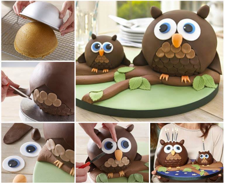Creative Ideas - DIY Adorable Owl Cake