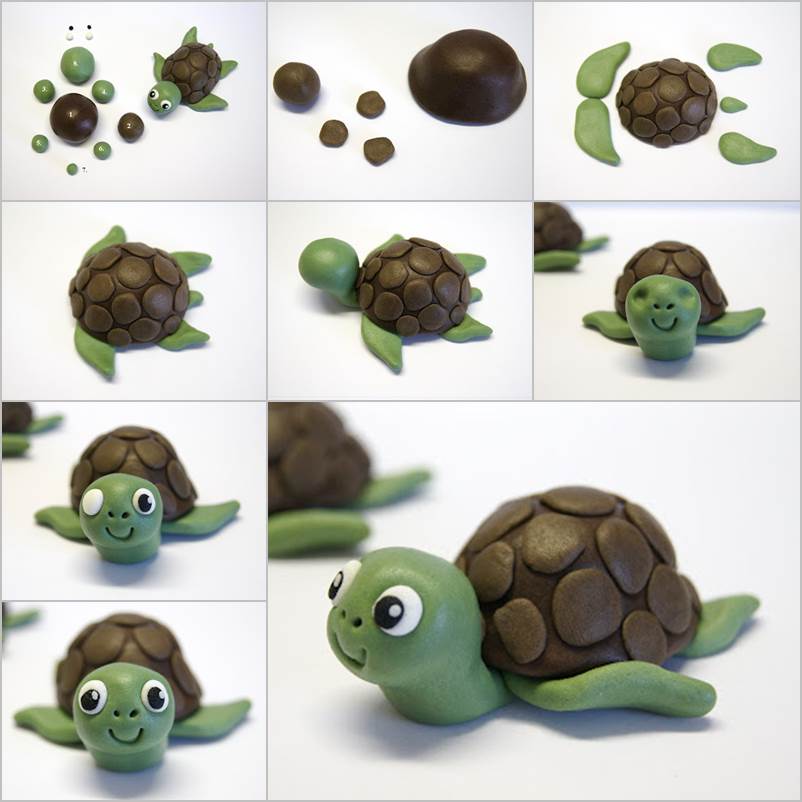 Creative Ideas - DIY Cute Fondant Turtle Cake Topping