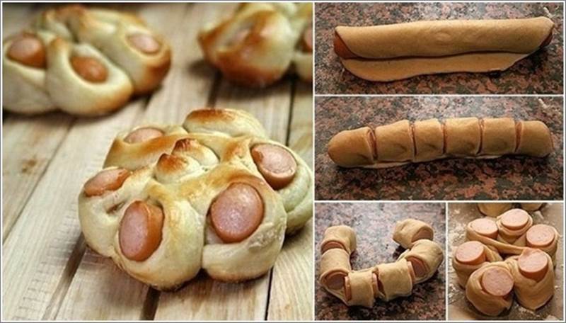 Creative Ideas - DIY Flower Shaped Hotdog bun