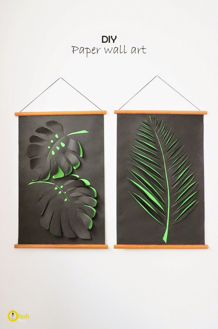 Creative Ideas - DIY Paper Leaf Wall Art