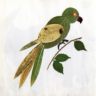 Creative Leaf Animal Art - Leaf Bird