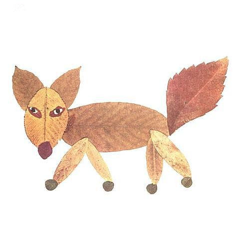 Creative Leaf Animal Art - Leaf Fox