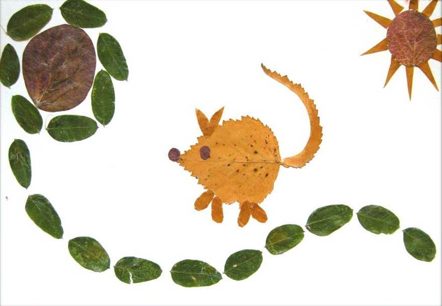 Creative Leaf Animal Art - Leaf Mouse