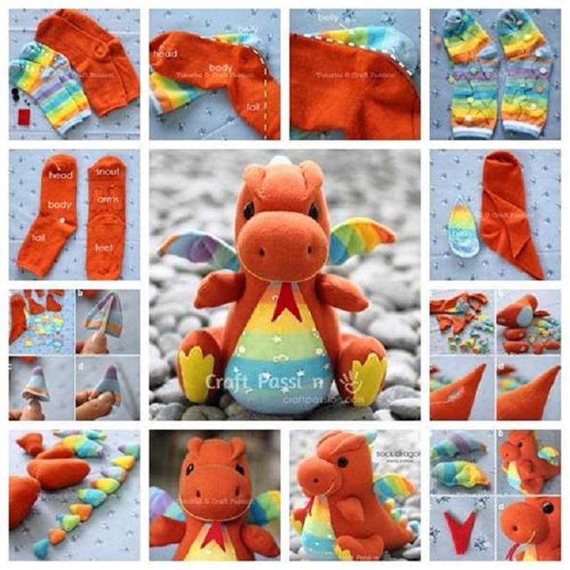 DIY Adorable Sock Dragon