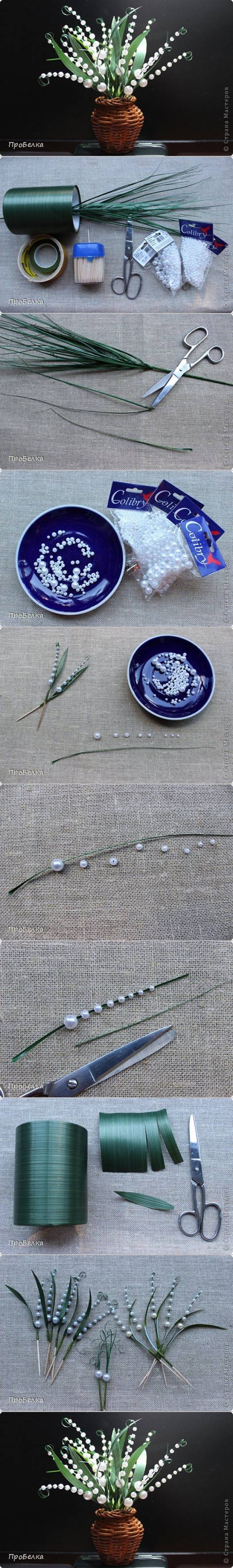 DIY Beautiful Beaded Lily of the Valley