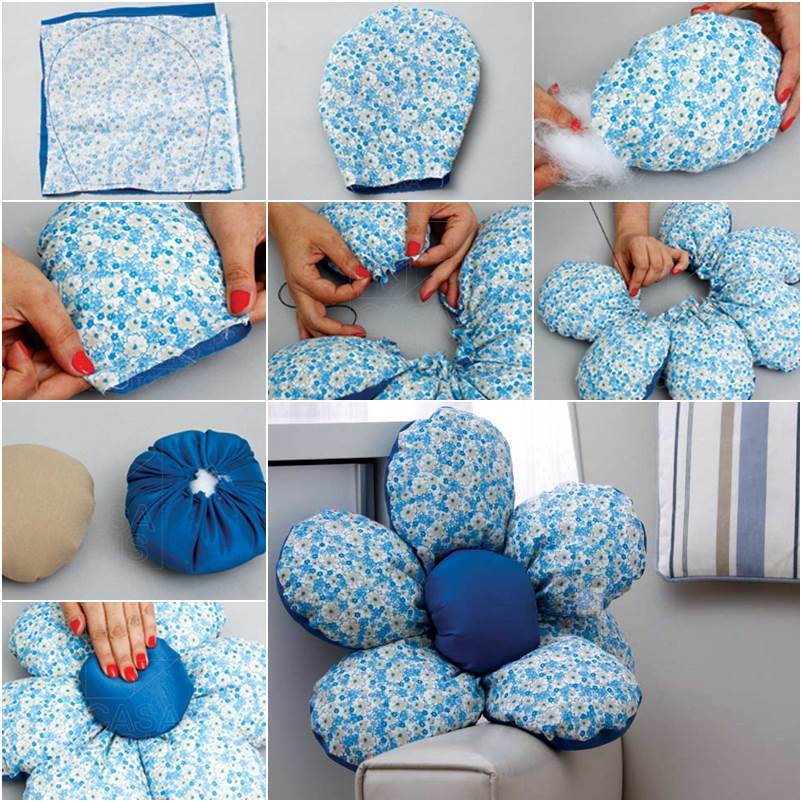 DIY chair cushion easy step by step