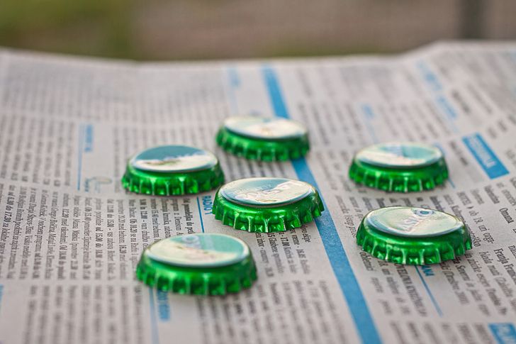 DIY Board Game with Bottle Cap Checkers 1