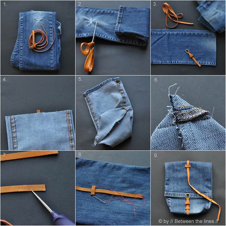 Bag of old jeans ~ DIY Tutorial Ideas!