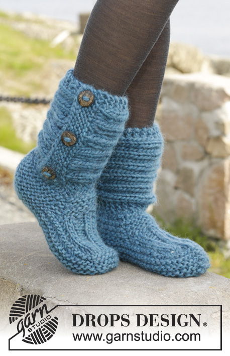 One Step Ahead Knitted Slippers FREE Pattern