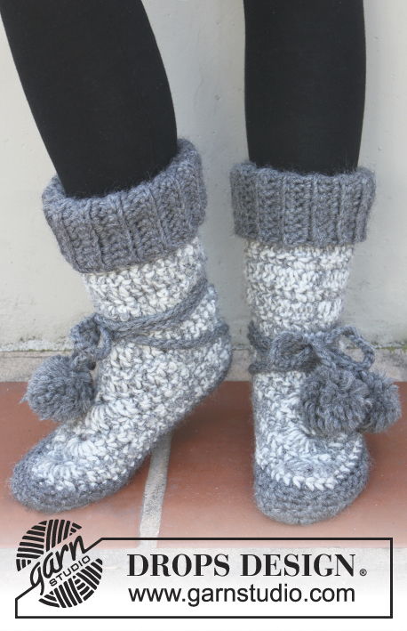 6 Stylish Knitted and Crochet Slipper Boots FREE Patterns