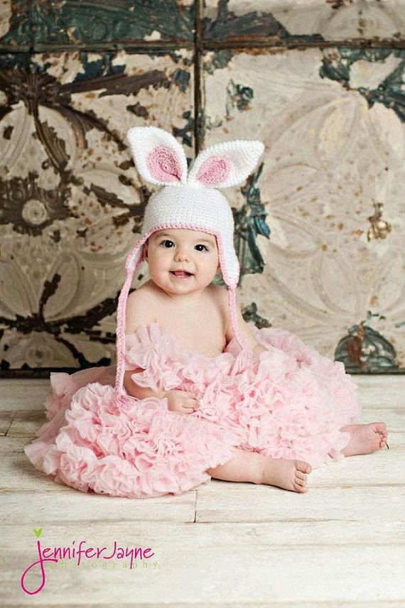 Easter Bunny Hat with Earflap Crochet Pattern