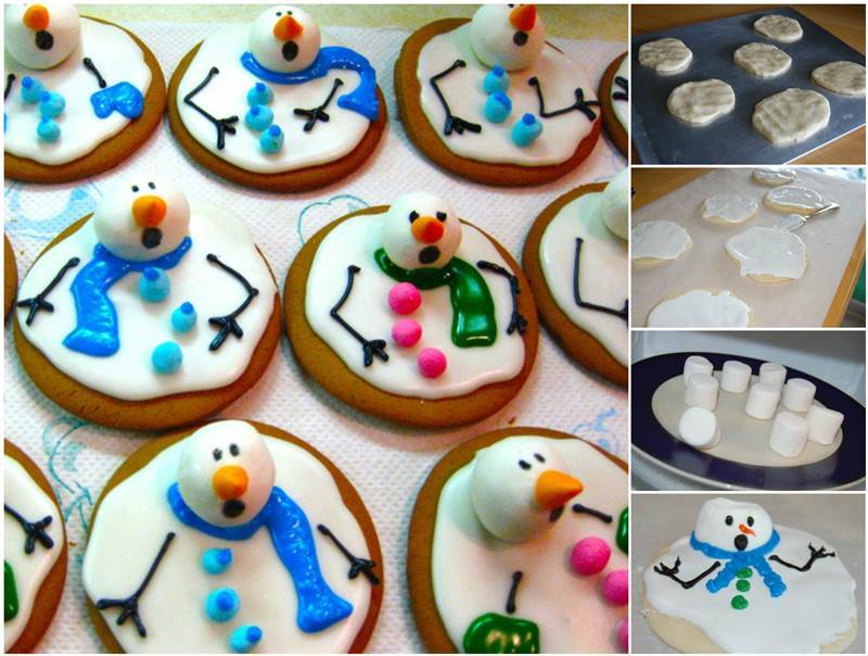 Creative Ideas - DIY Adorable Melted Snowman Cookies