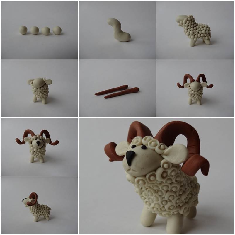 Creative Ideas - DIY Adorable Polymer Clay Sheep