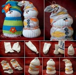 Creative Ideas - DIY Easy No-Sew Sock Snowman