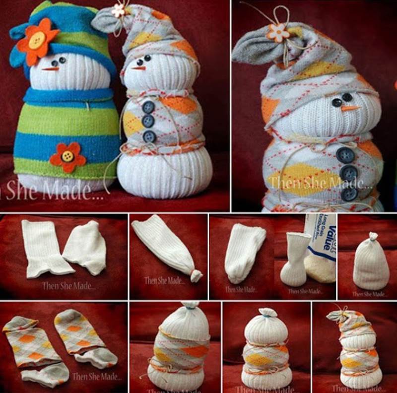 Creative Ideas - DIY Adorable Sock Snowman
