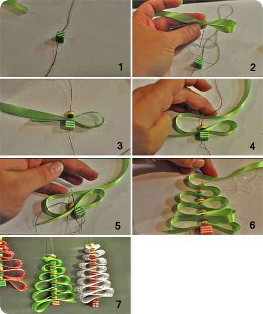 Creative Ideas - DIY Beads And Ribbon Christmas Tree 1