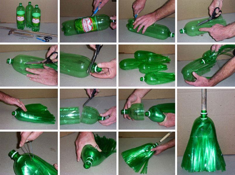 Creative Ideas - DIY Broom from Plastic Bottle