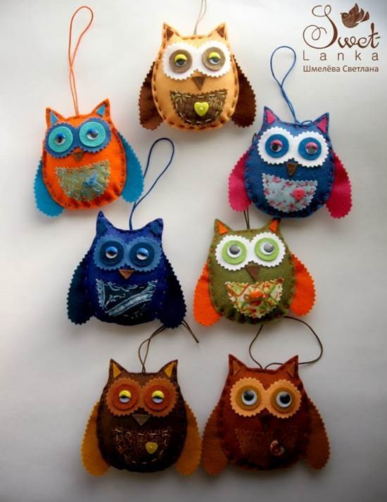Creative Ideas - DIY Cute Felted Owls 11