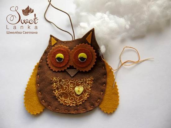Creative Ideas - DIY Cute Felted Owls 7