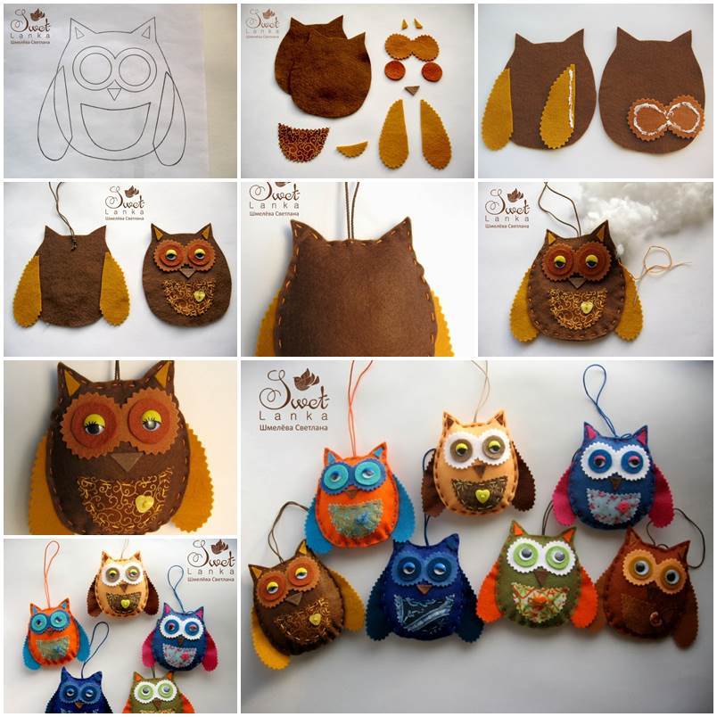 Creative Ideas - DIY Cute Felted Owls