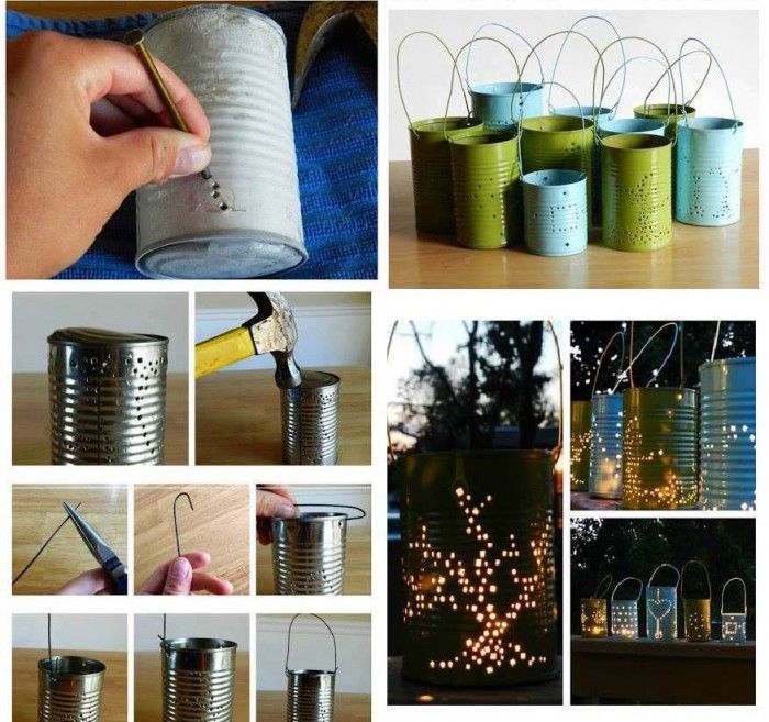 How to DIY Hanging Tin Can Candle Holder