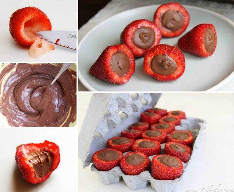 Creative Ideas - DIY Delicious Chocolate Filled Strawberries