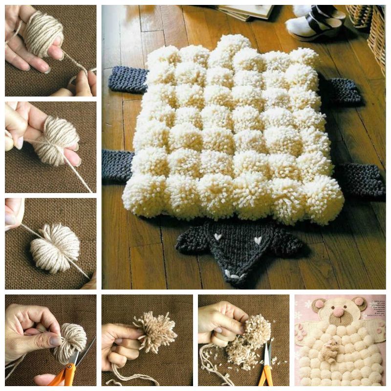 Creative Ideas DIY Easy Pompoms with Your Own Fingers