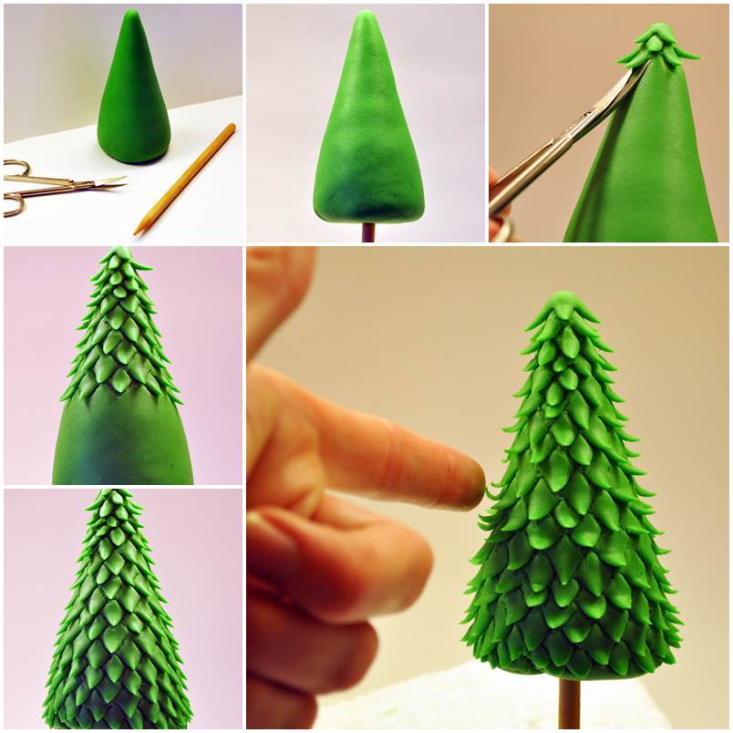 Creative Ideas - DIY Fondant Christmas Tree