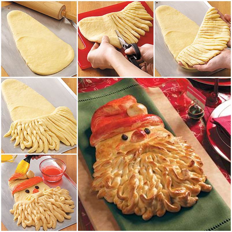 Creative Ideas - DIY Golden Delicious Santa Bread