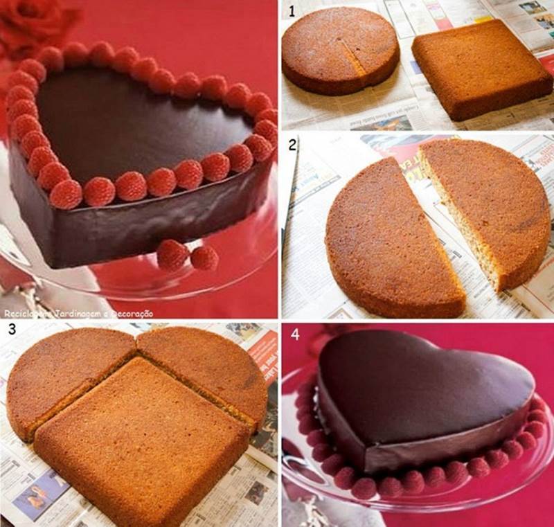 Creative Ideas - DIY Heart-Shaped Cake without a Heart ...