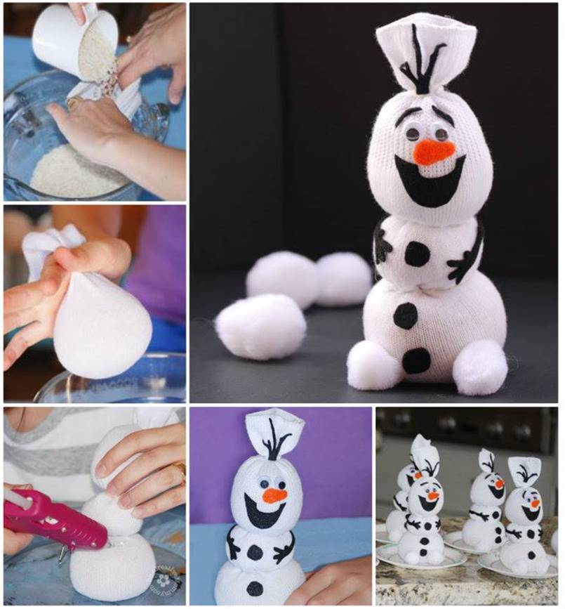 Creative Ideas - DIY Olaf Sock Snowman