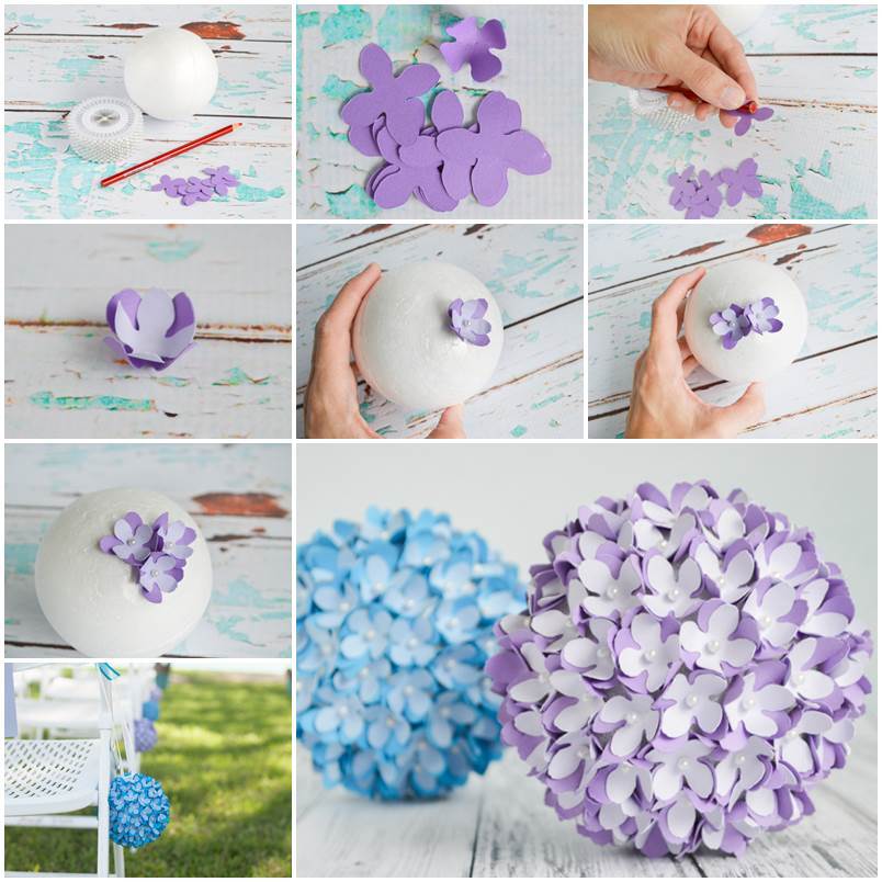 Creative Ideas - DIY Paper Flower Kissing Ball for Wedding
