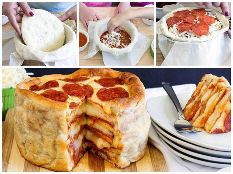 Creative Ideas - DIY Pepperoni Pizza Cake