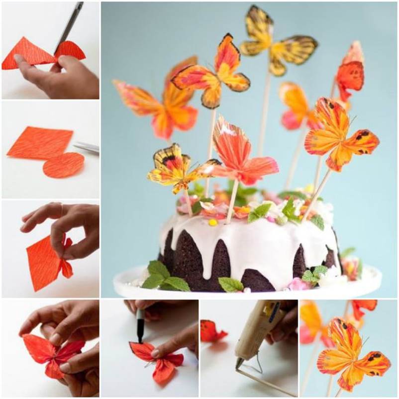 Creative Ideas - DIY Pretty Crepe Paper Butterflies