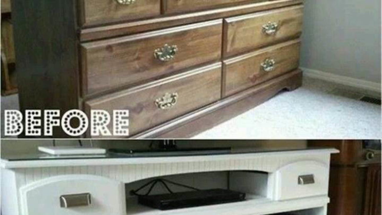 Creative Ideas Diy Repurpose Old Dresser Into Entertainment Center