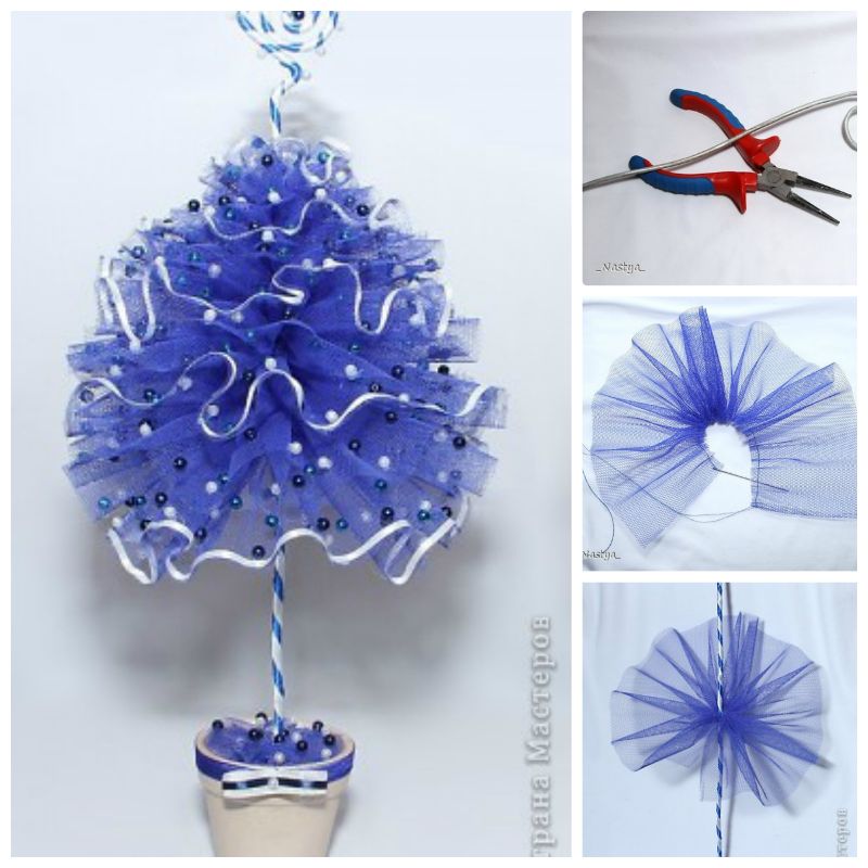 Creative Ideas - DIY Tulle Christmas Tree