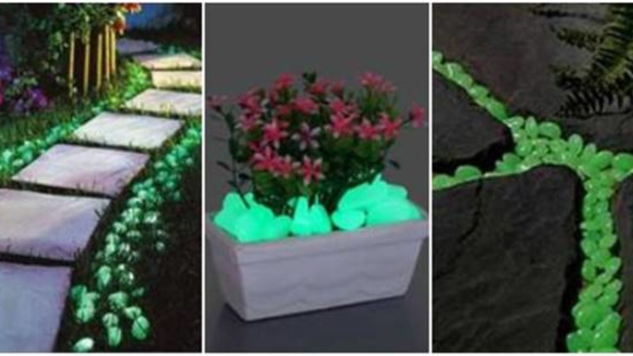 150pcs Glow in The Dark Garden Pebbles for Walkways and Decor (Green)