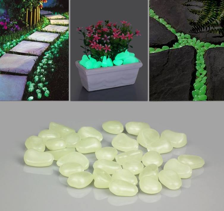 Creative Ideas - Glow-in-the-Dark Pebbles for Walkway